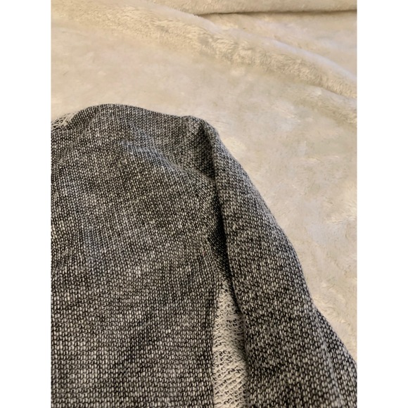 AB Studio Womens Large Salt and Pepper Marled Knit Top Back Zipper Gray White - Picture 6 of 8